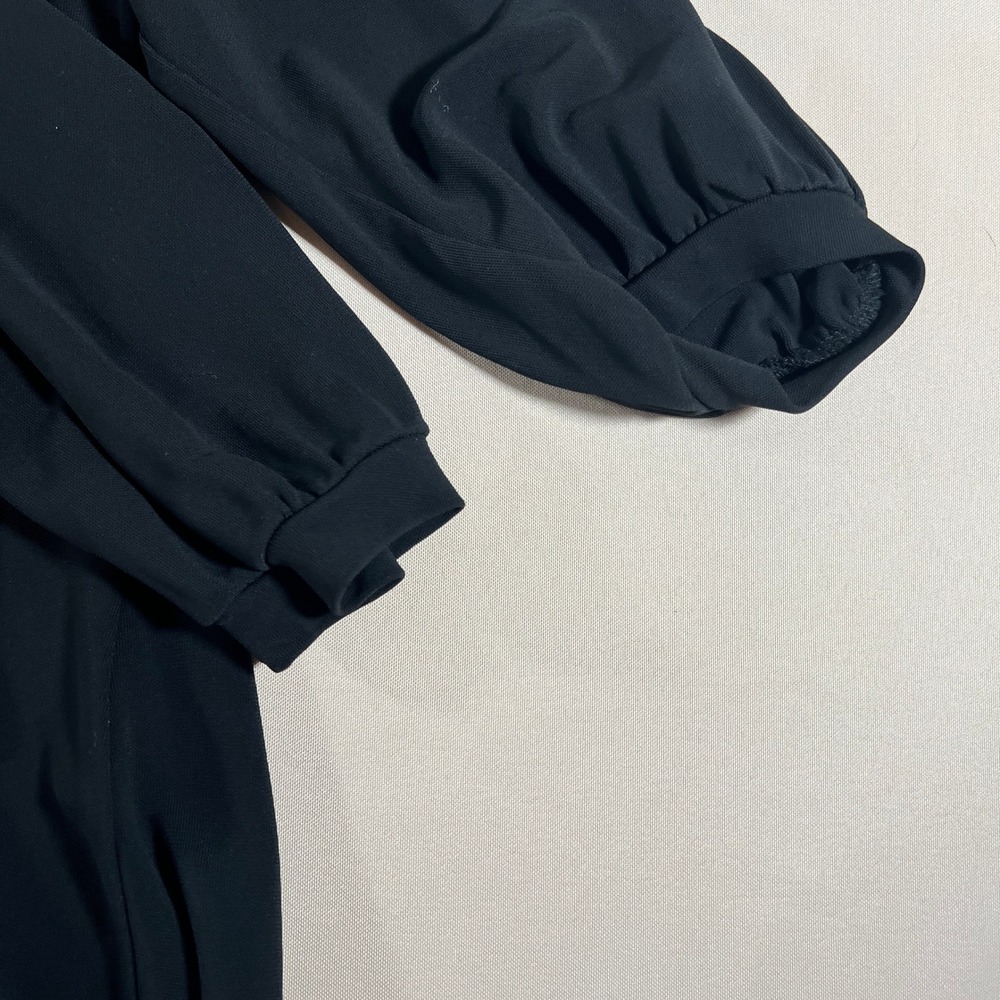 Graham & Spencer Black Keyhole Cutout Open Back Blouse Silk Trim Size Medium M - Picture 7 of 12